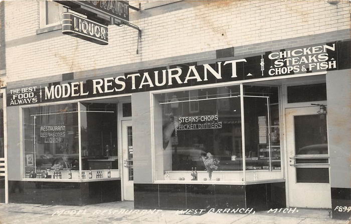 Model Restaurant - 1940S Post Card View